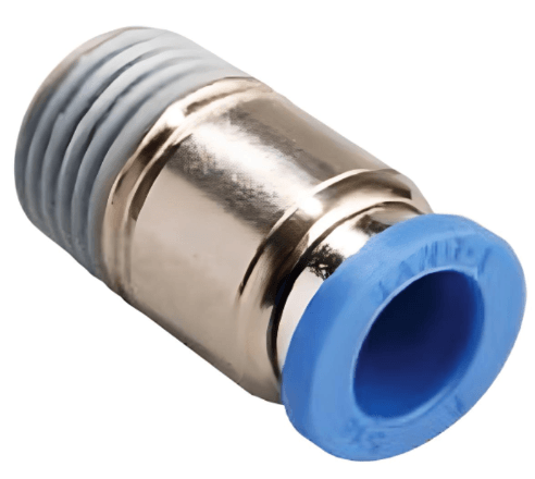 Push to Connect Straight Fitting (Round) 6mm Tube x 1/8" BSPT (R) Male