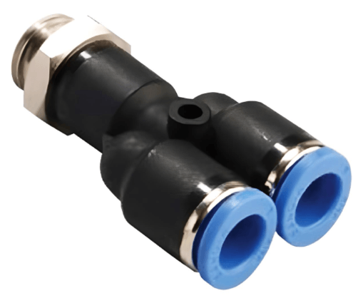 Push to Connect Wye "Y" Union 6mm Tube x 1/2" BSPP (G) Male