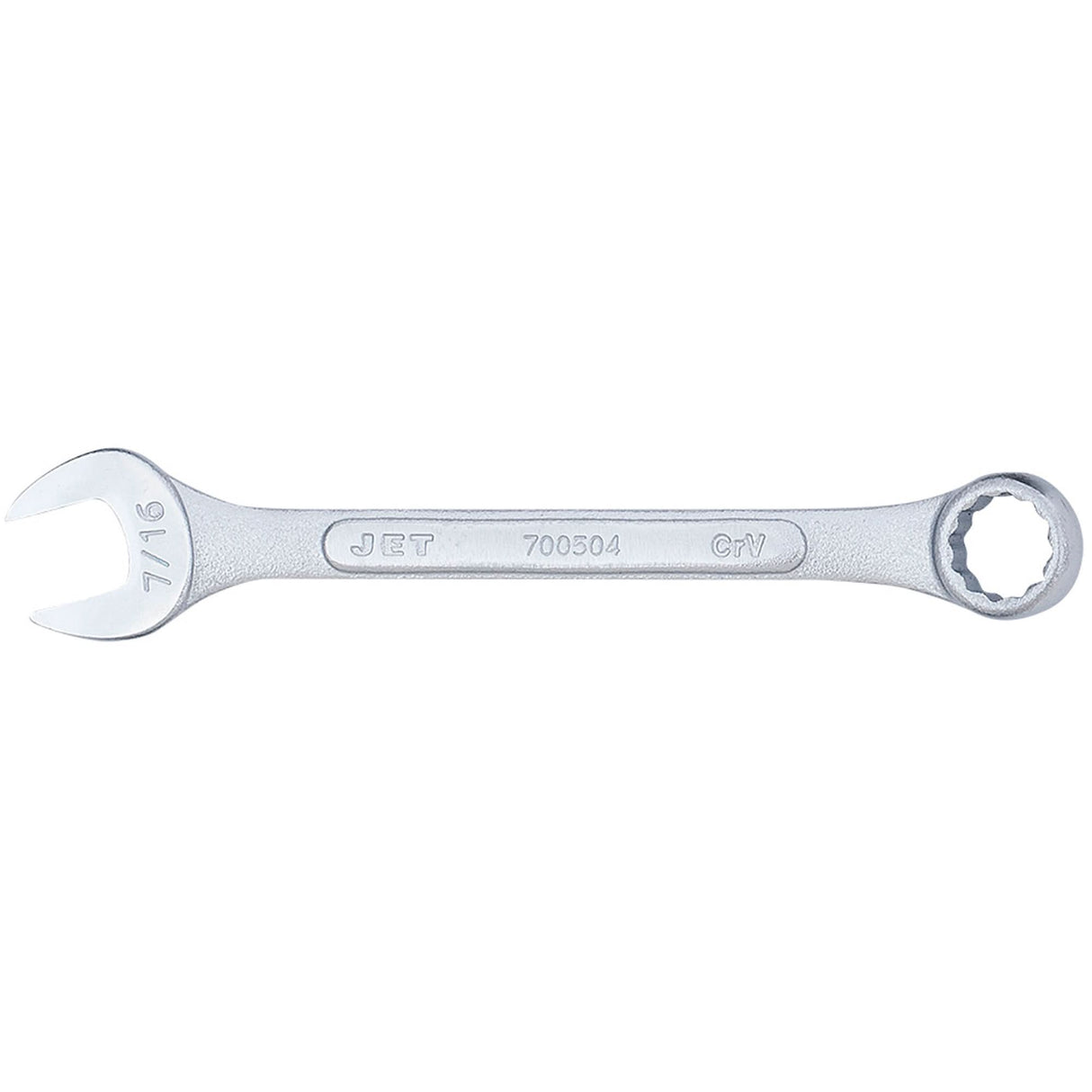 Raised Panel Combination Wrench, 7/16", Chrome Finish
