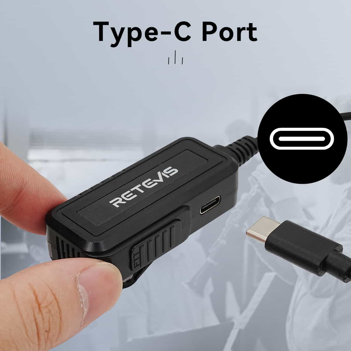 Retevis AI Noise-Canceling "Secret Service" Earpiece (for HD1/HD2/RT29/HA1UV)