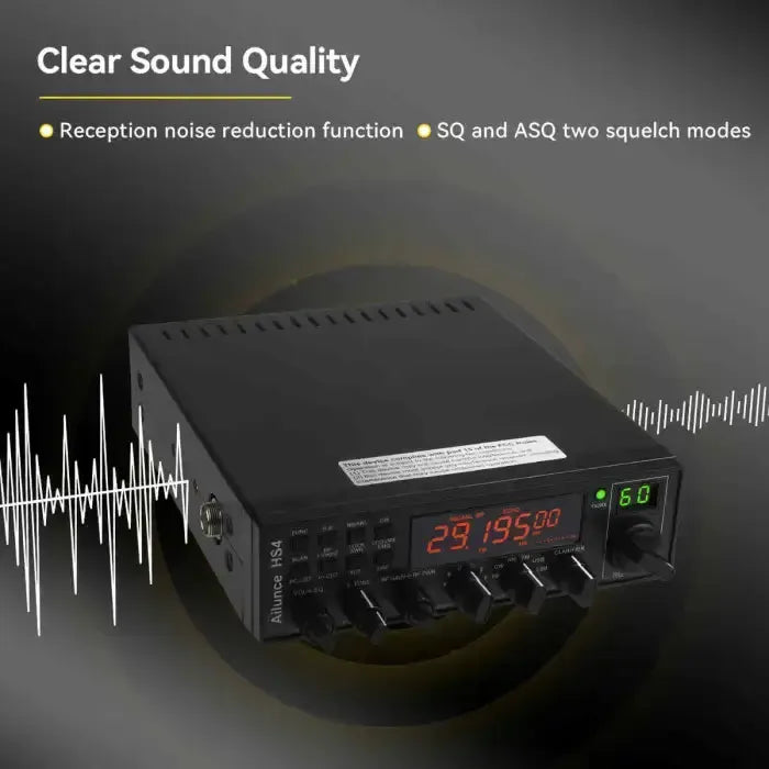 Retevis HS4 Radio mobile amateur 10 mètres (SSB/AM/FM/PA)