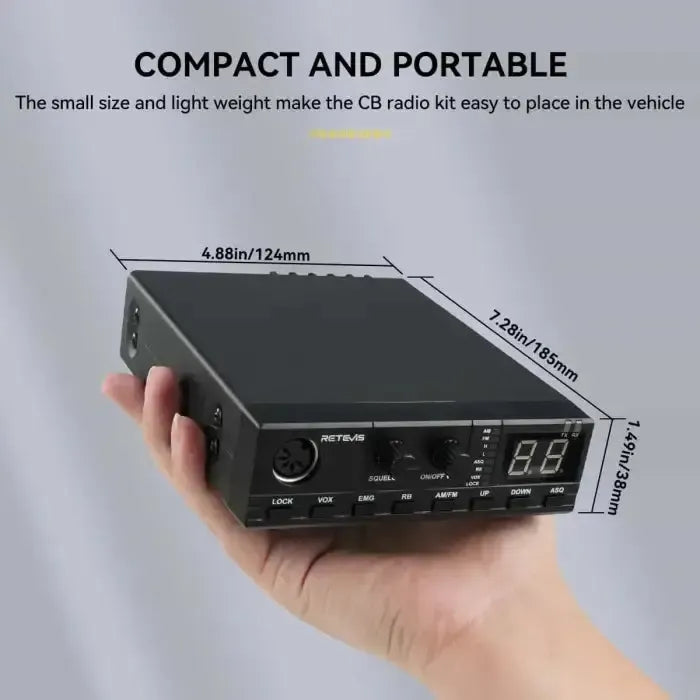 Retevis MB2 Radio CB 40 canaux AM/FM « Plug-and-Play »