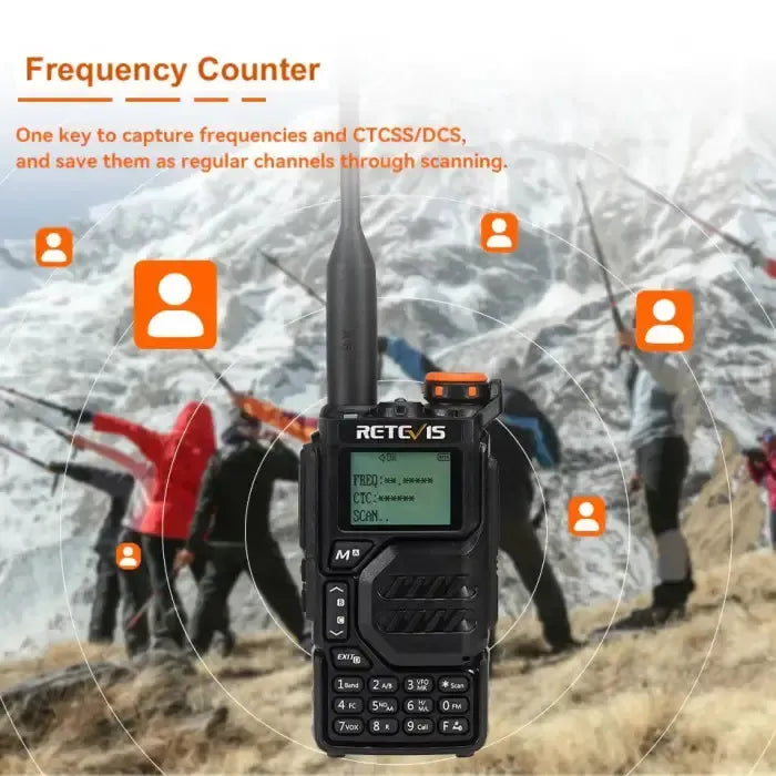 Retevis RA79 (UV-K5) Radio Amateur Multibande avec Scanner et Compteur de Fréquence