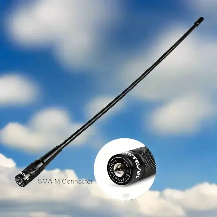 Antenne radioamateur Retevis RHD-771 à gain élevé SMA-M (40cm)