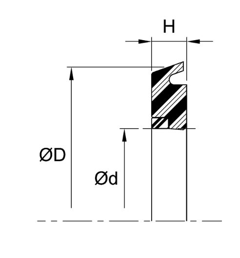 Rod Buffer Seal (BR) 3.000" x 3.646" x 0.229" - AU/POM