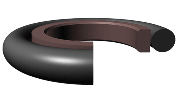 Rod Buffer Seal (R2B) 0.625" x 0.912" x 0.116" - BR.PTFE/NBR