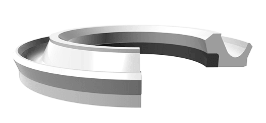 Rod Buffer U-Seal (RH) 50mm x 65.5mm x 6mm - Polyurethane/Nylon