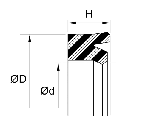 Rod U-Seal (UR) 1.312" x 1.812" x 0.375" - Polyurethane