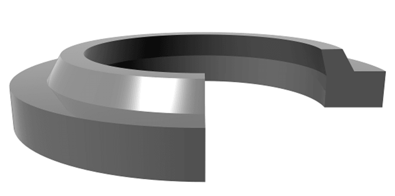 Rod Wiper (AN) 4.625" x 5.064" x 0.135" - Polyurethane