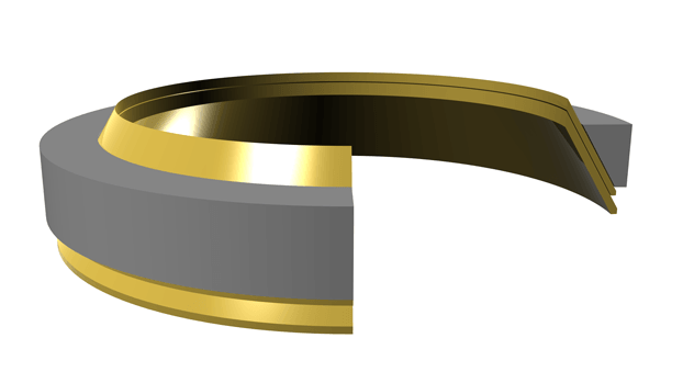 Rod Wiper (BW/S) 1.000" x 1.375" x 0.187" - Brass/Nitrile