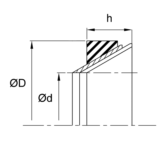 Rod Wiper (BW/S) 3.500" x 4.000" x 0.250" - Brass/Nitrile