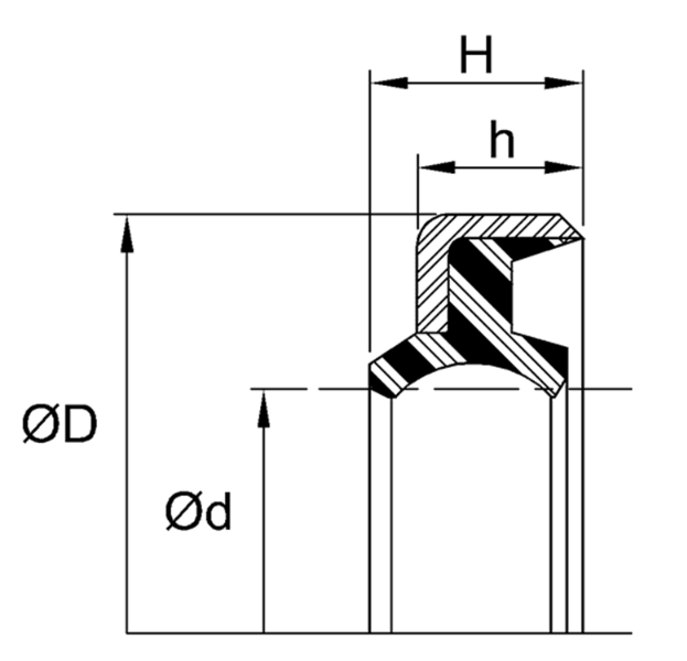Rod Wiper (WR) 45mm x 57mm x 10mm -Polyurethane/Steel
