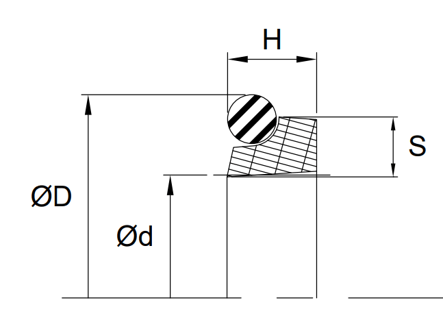 Rod Wiper (WV) 20mm x 26.8mm x 5mm - Teflon/Nitrile