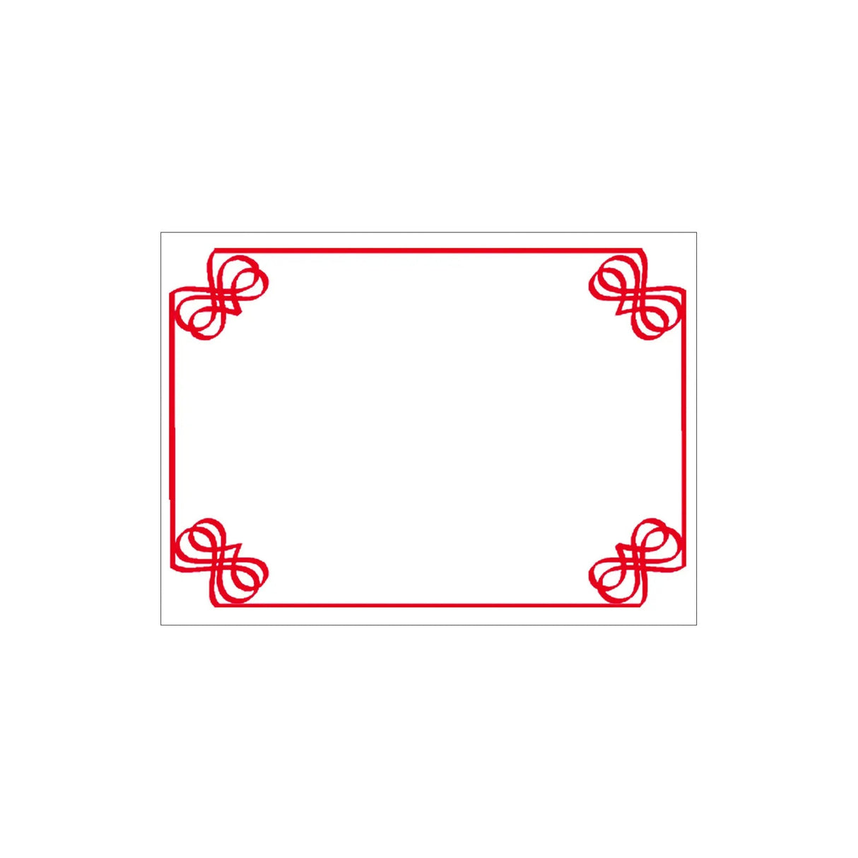 Carte plastifiée, blanc/rouge, 3" x 4"
