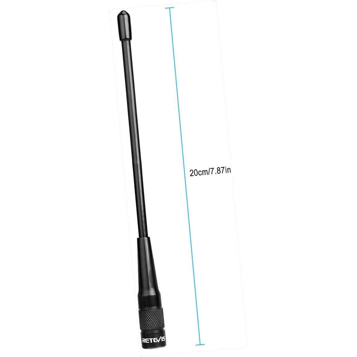 Antenne de remplacement flexible bibande Retevis RHD-701 (SMA-mâle)