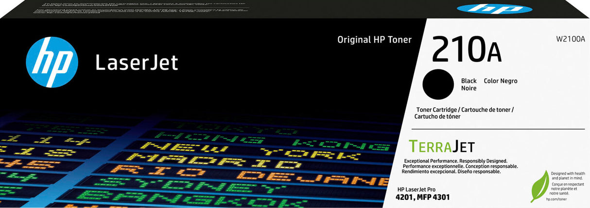 HP TerraJet 210A Original LaserJet Toner Cartridge - Black (W2100A)