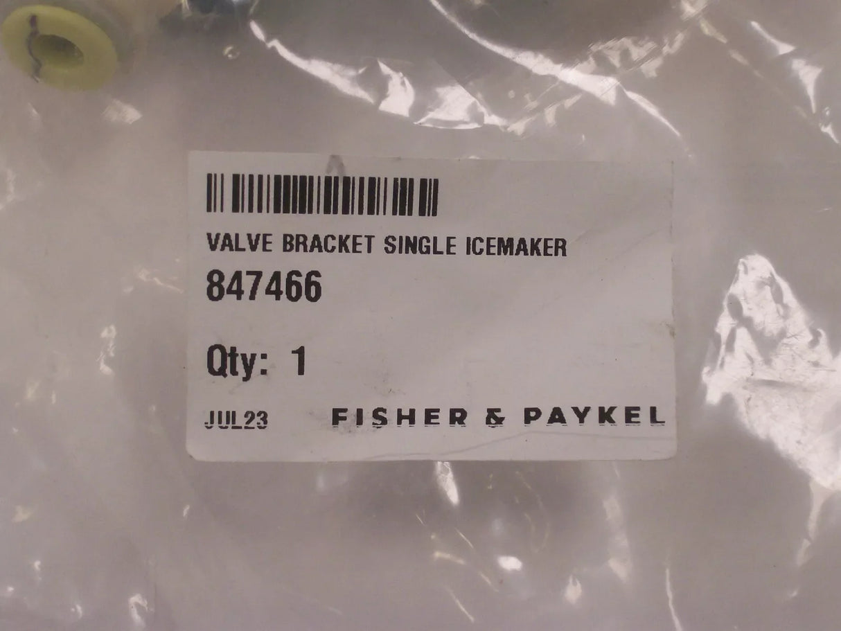 Fisher & Paykel 847466 Single Icemaker Valve Bracket Part