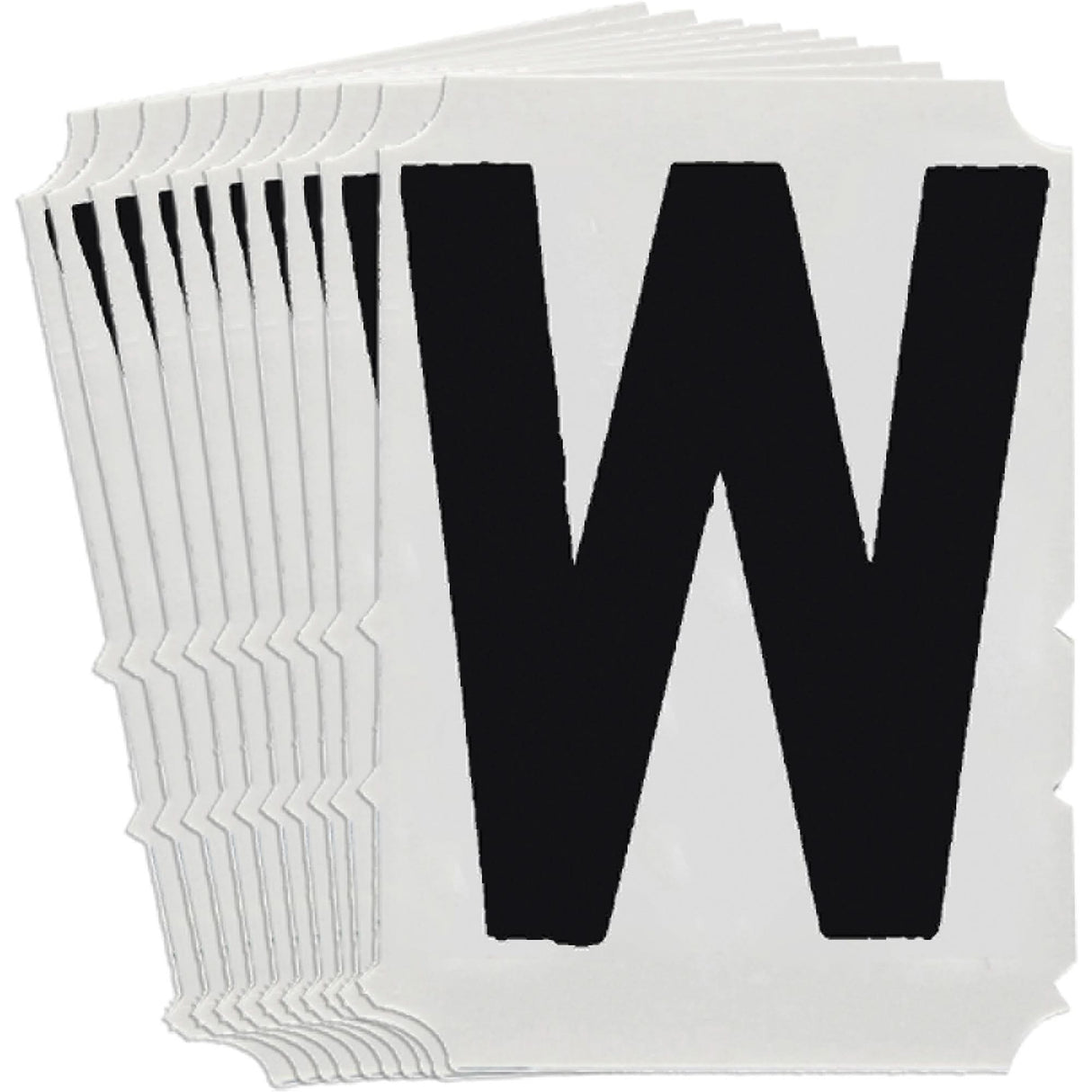 Quick-Align® Individual Gothic Number & Letter Labels, W, 4" H, Black