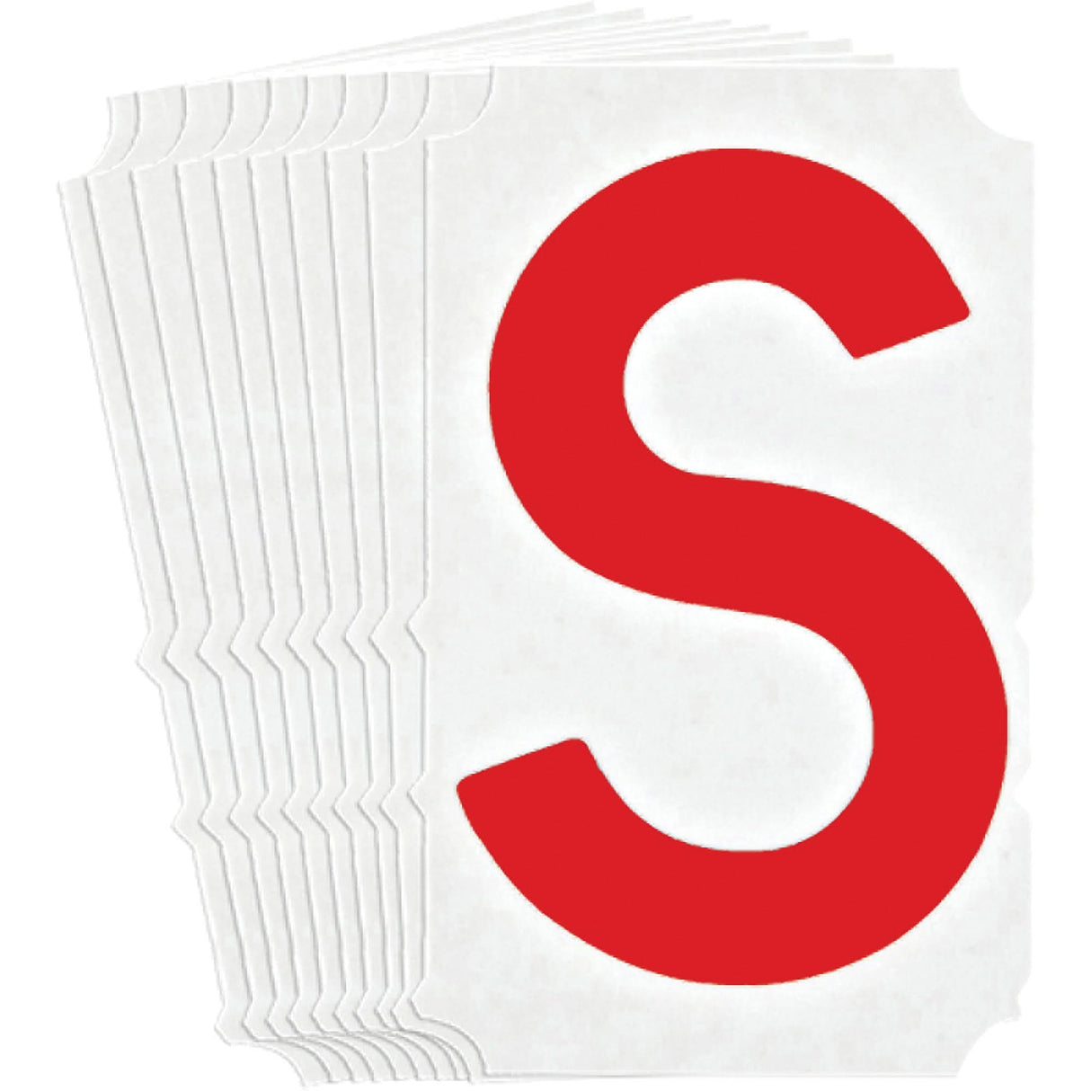 Quick-Align® Individual Gothic Number & Letter Labels, S, 4" H, Red