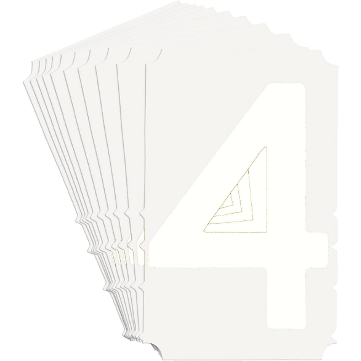 Quick-Align® Individual Gothic Number and Letter Labels, 4, 4" H, White