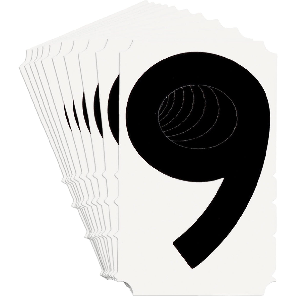 Quick-Align® Individual Gothic Number and Letter Labels, 9, 6" H, Black