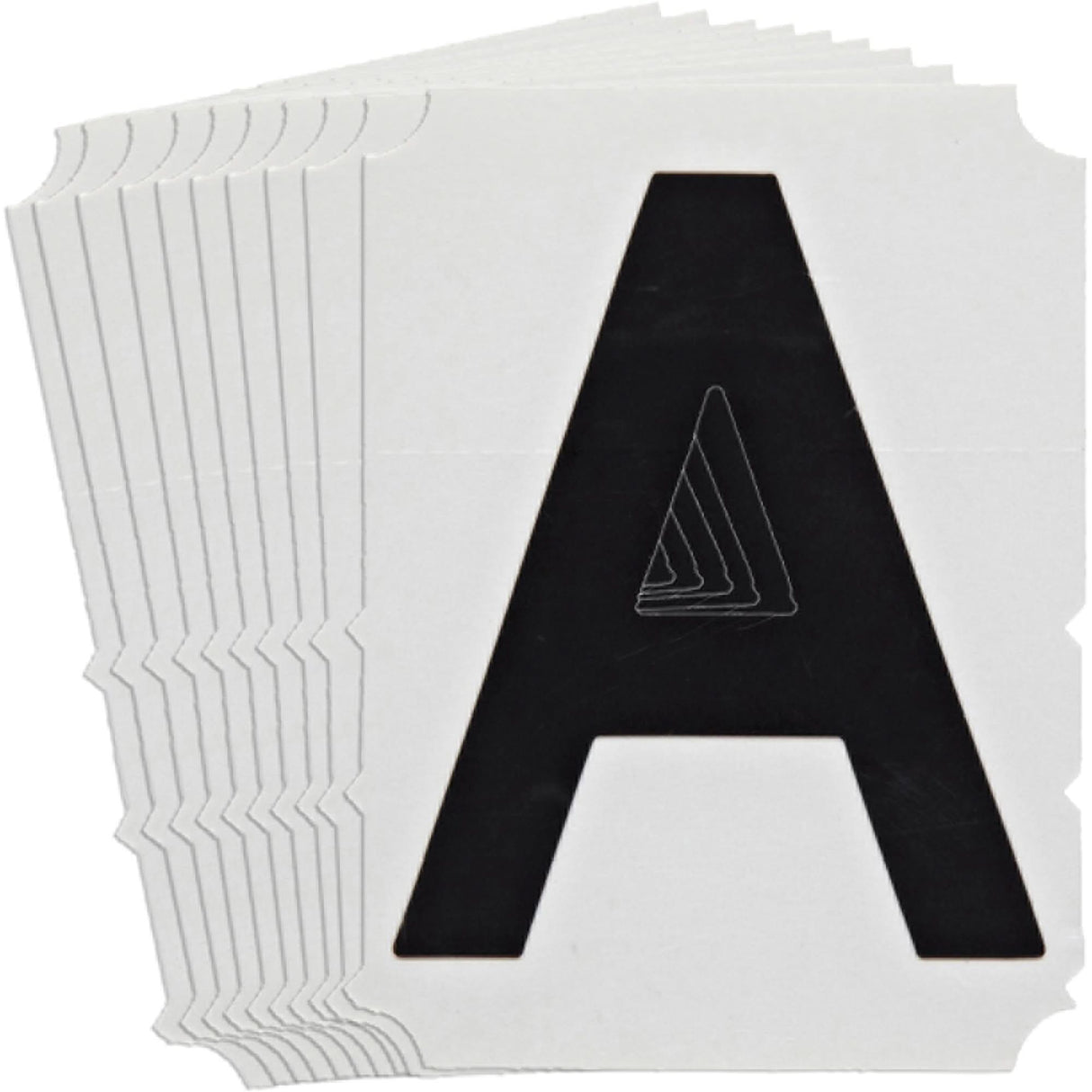 Quick-Align® Individual Gothic Number and Letter Labels, A, 6" H, Black