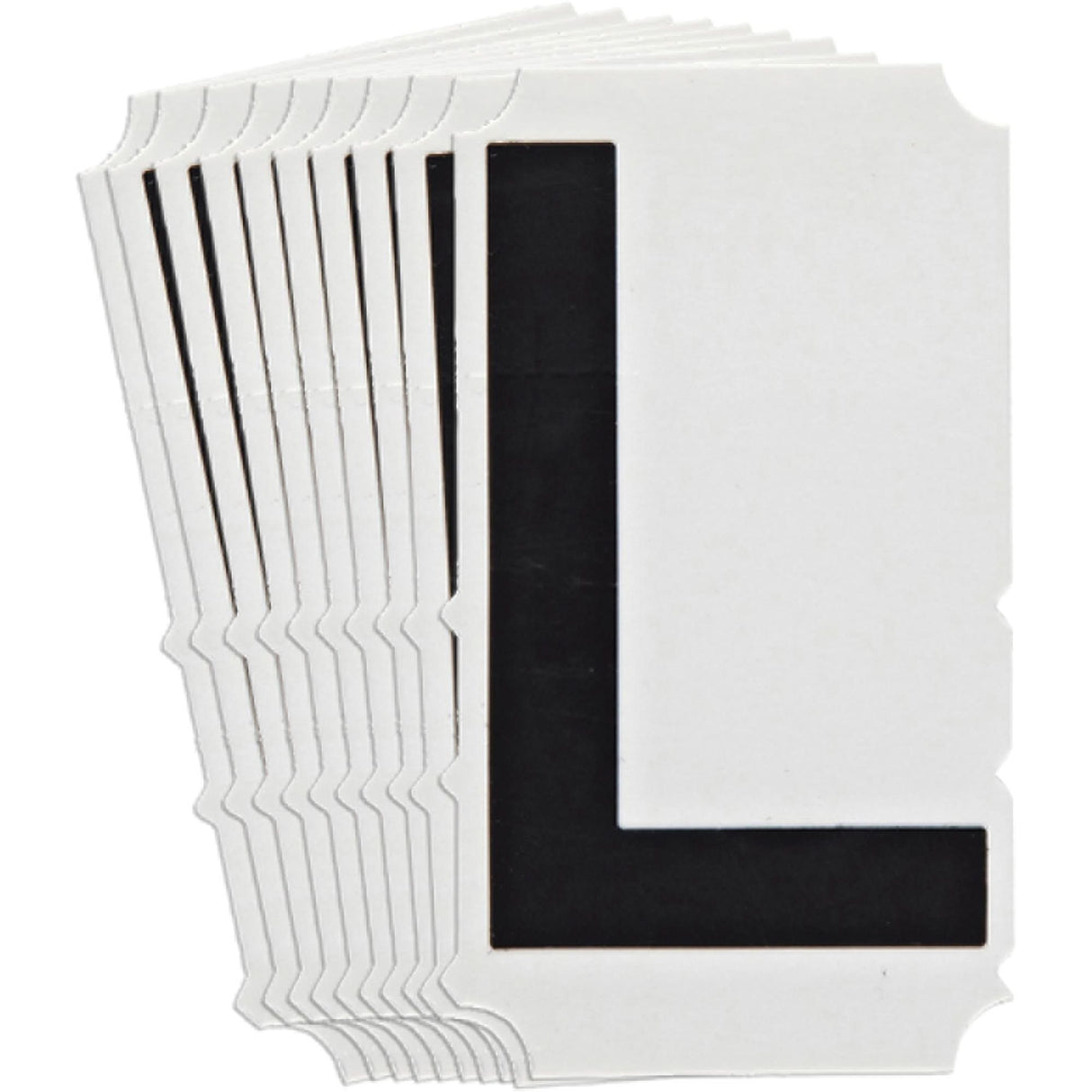 Quick-Align®Individual Gothic Number and Letter Labels, L, 6" H, Black