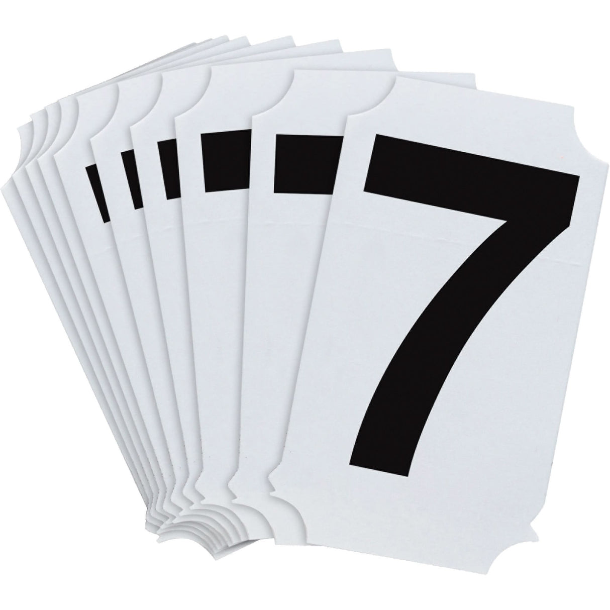 Quick-Align® Individual Number and Letter Labels, 7, 2" H, Black