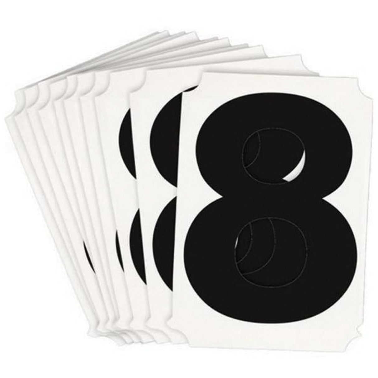 Quick-Align® Individual Number and Letter Labels, 8, 4" H, Black