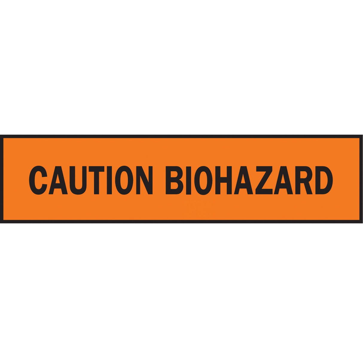Barricade Tape, English, 3" W x 1000' L, 3.5 mils, Black on Orange