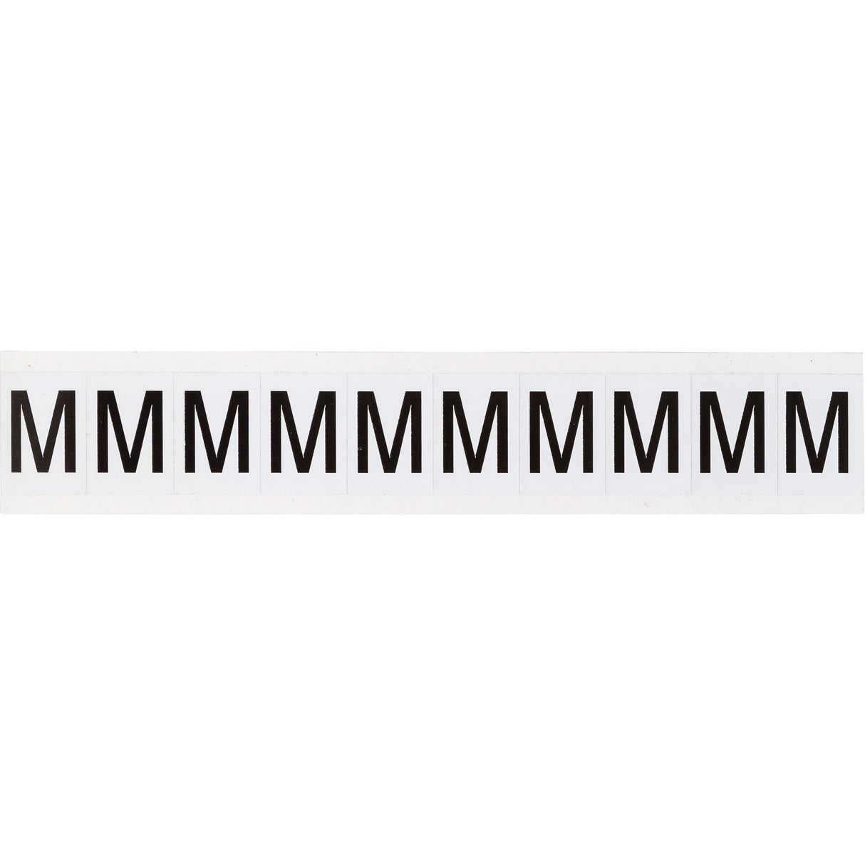 Individual Number & Letter Labels, M, 1" H, Black on White