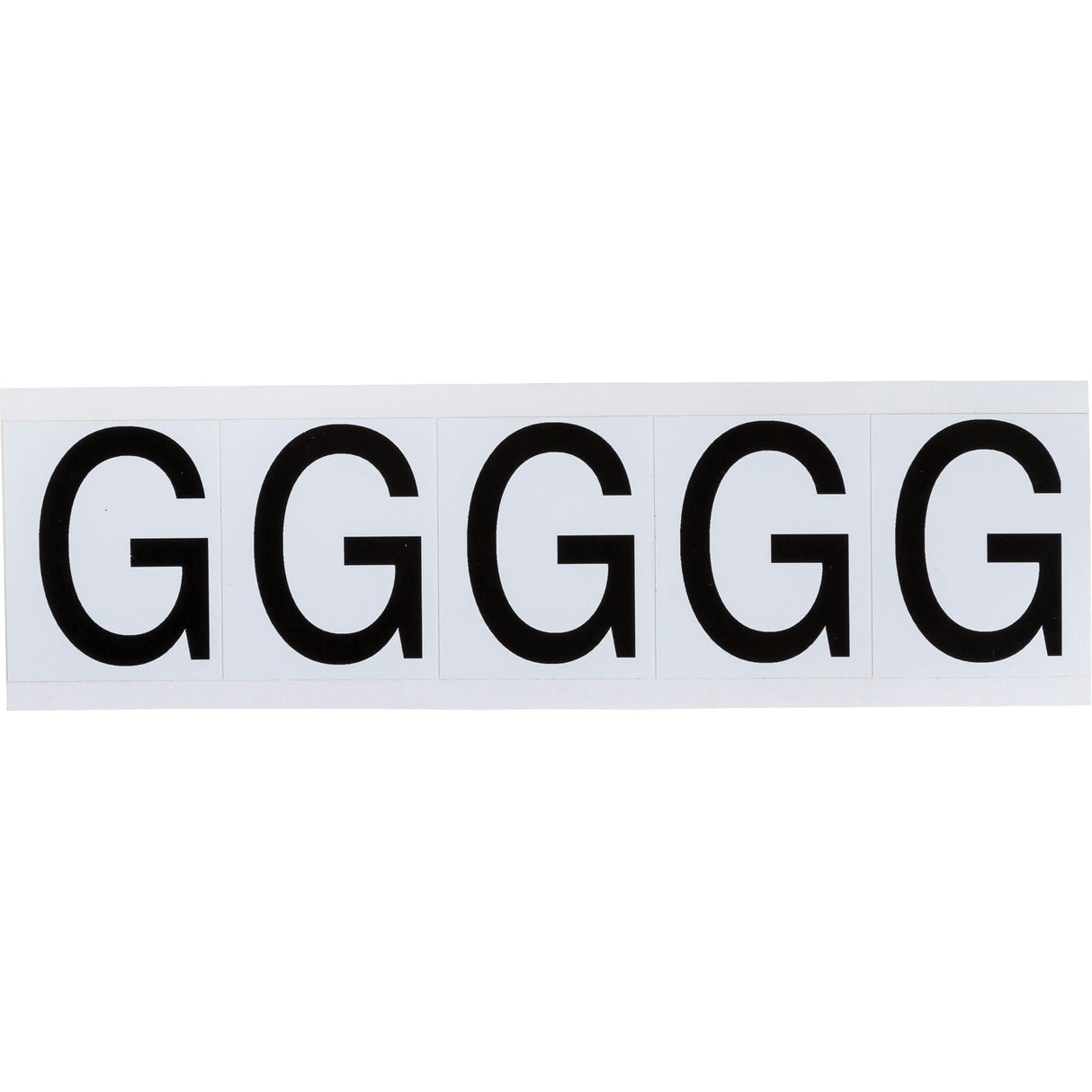 Individual Number and Letter Labels, G, 2" H, Black on White