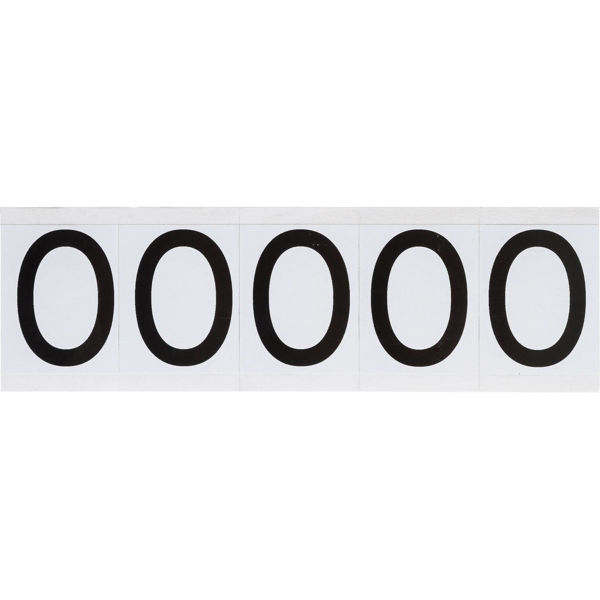 Individual Number & Letter Labels, O, 2" H, Black on White