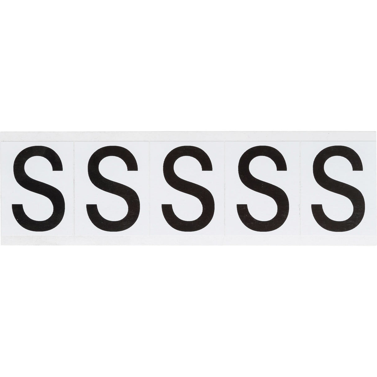 Individual Number & Letter Labels, S, 2" H, Black on White