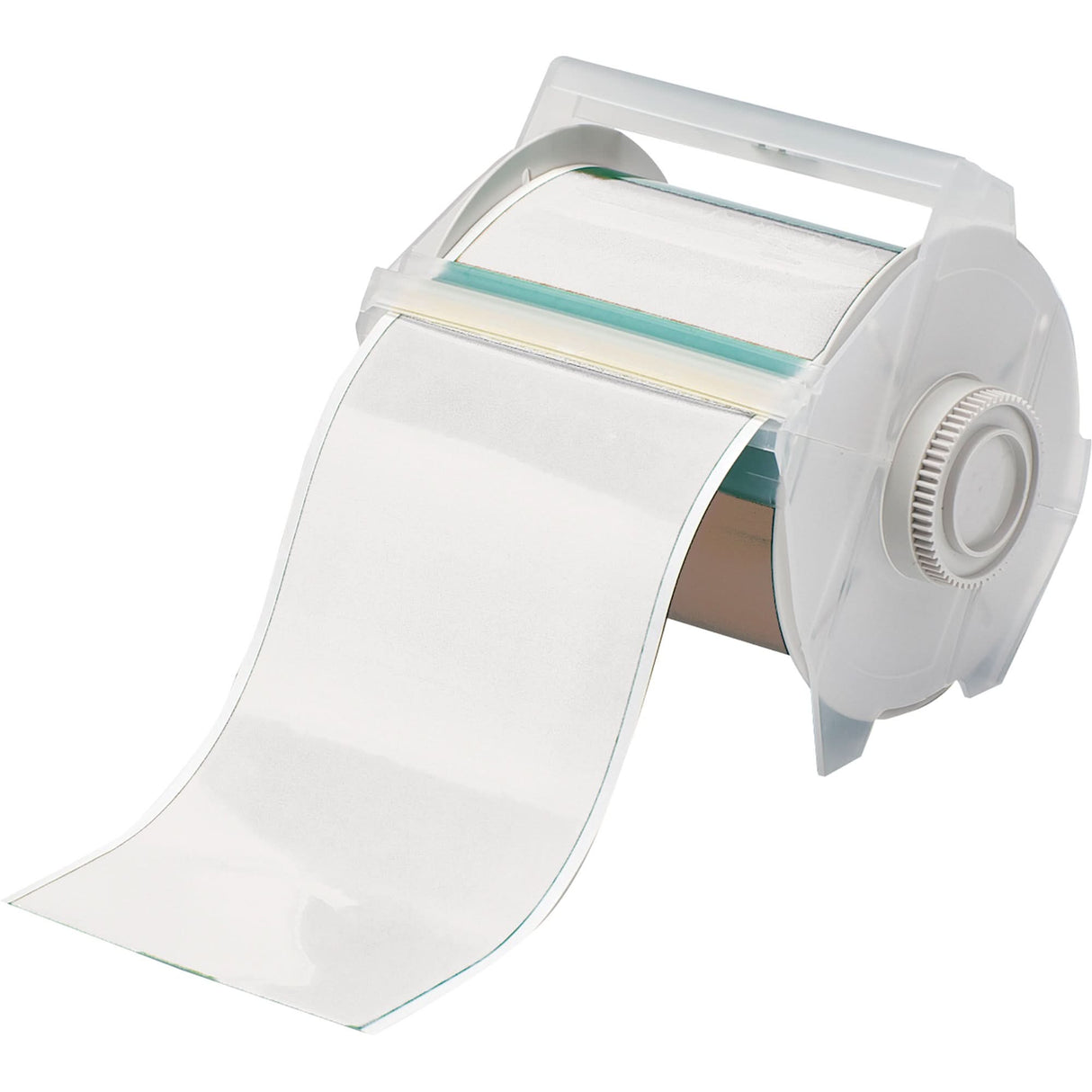 Printer Tape, Vinyl, Clear, 4" Width