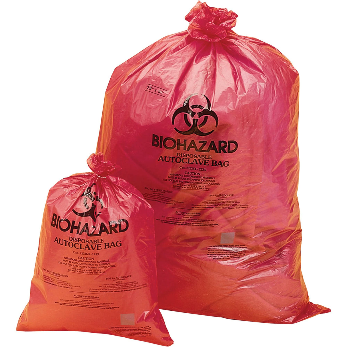 Hazardous Waste Disposal Bags, Bio-Hazard, 38" L x 31" W, 0.0381 mm, 113.6 L (30 Gal.) Capacity