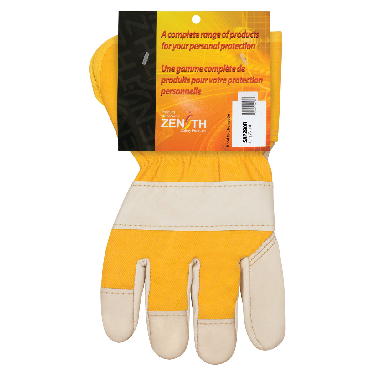 Standard-Duty Winter-Lined Fitters Gloves, Large, Grain Furniture Palm, Boa Inner Lining
