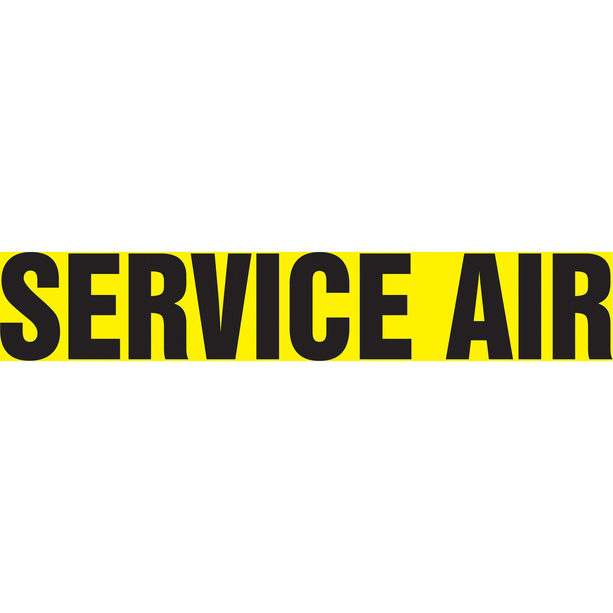 "Service Air" Pipe Marker, Self-Adhesive, 4" H x 24" W, Black on Yellow
