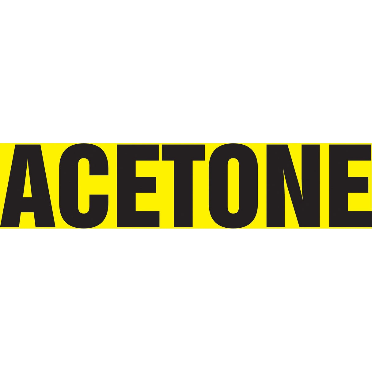 Snap Tite™ "Acetone" Pipe Marker, Snap-On, 14" H x 12" W, Black on Yellow