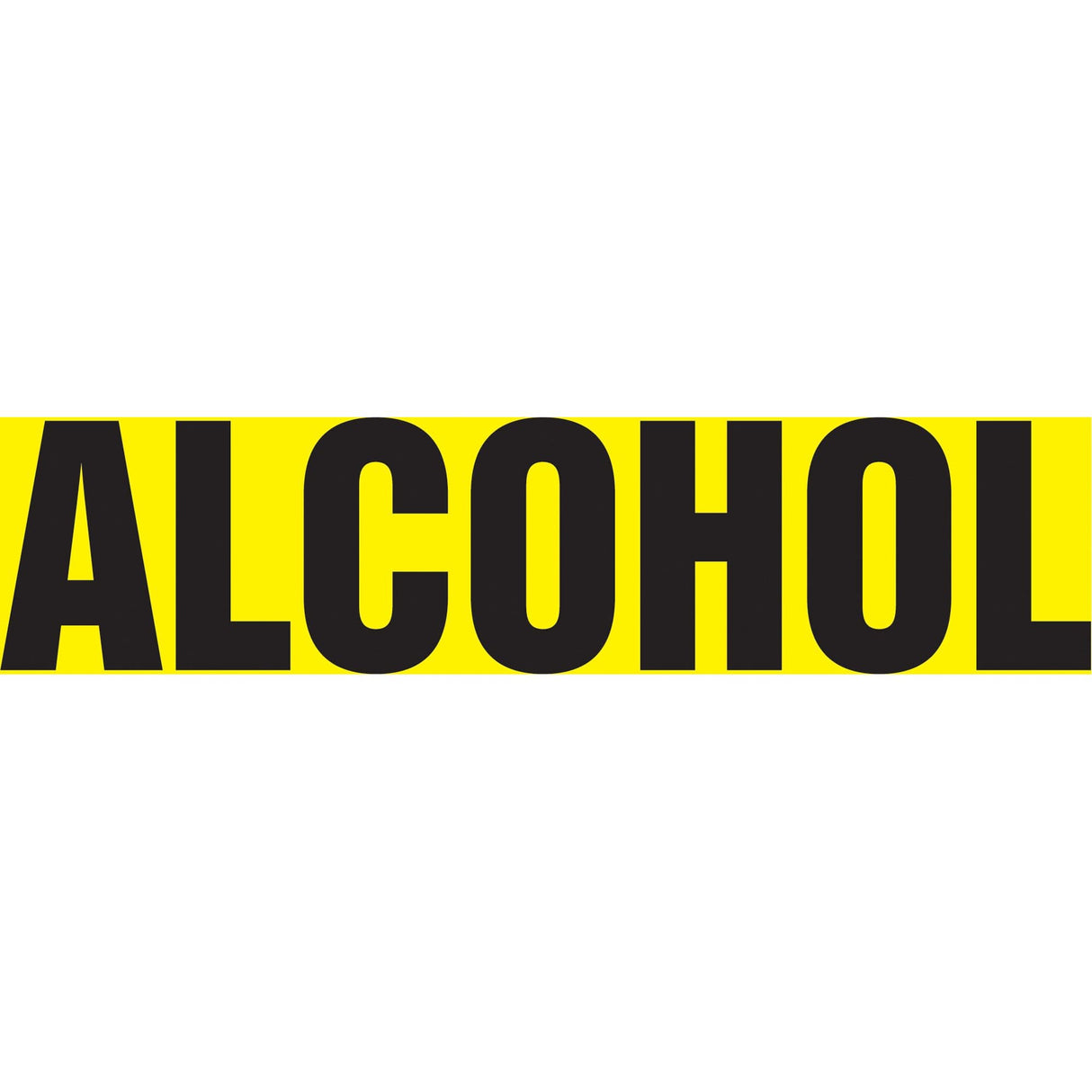 Snap Tite™ "Alcohol" Pipe Marker, Snap-On, 9" H x 8" W, Black on Yellow