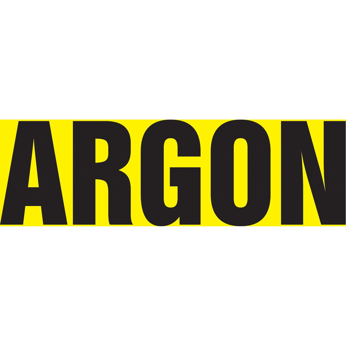 Snap Tite™ "Argon" Pipe Marker, Snap-On, 9" H x 8" W, Black on Yellow