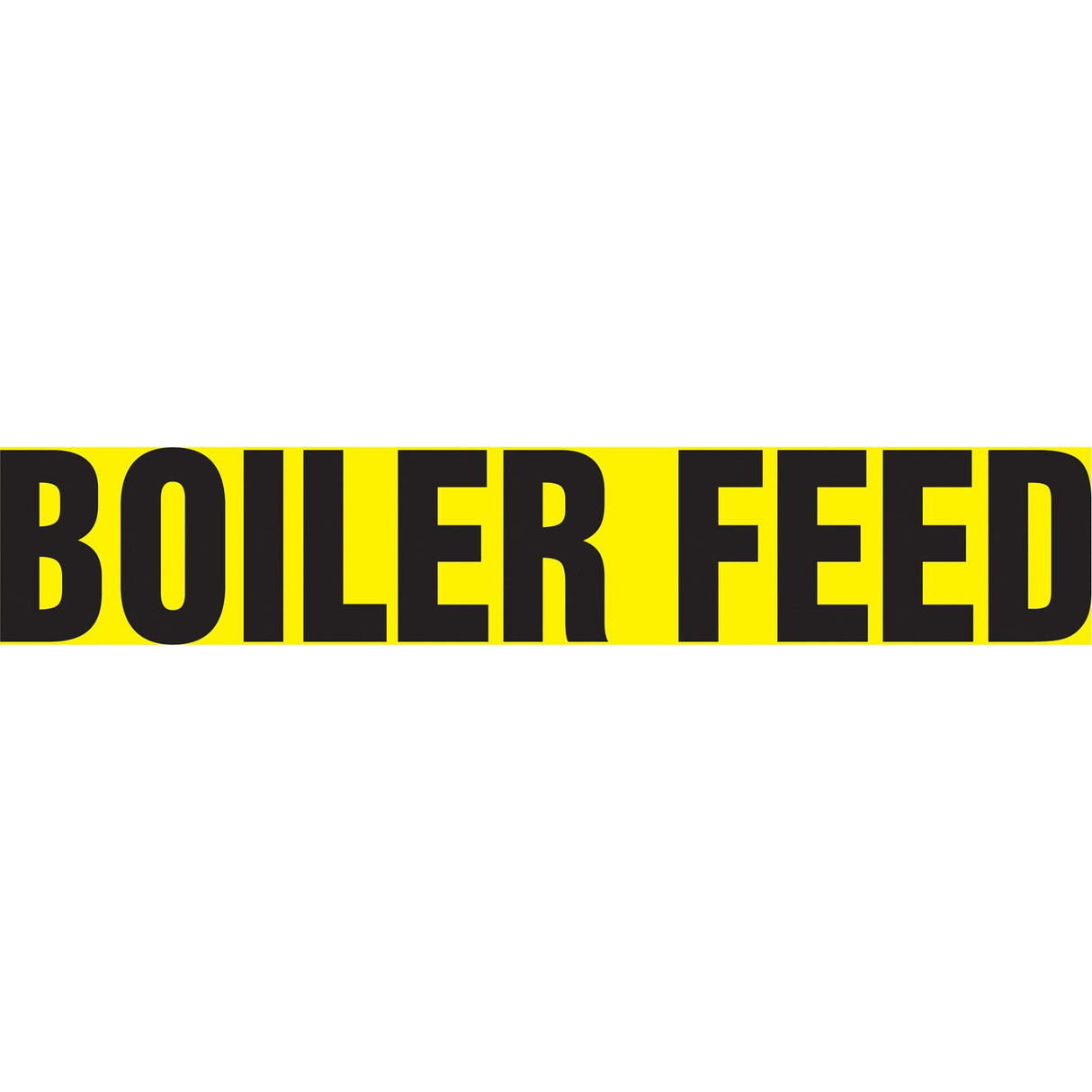 Snap Tite™ "Boiler Feed" Pipe Marker, Snap-On, 14" H x 12" W, Black on Yellow