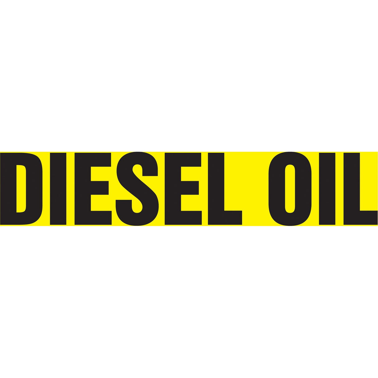 Snap Tite™ "Diesel Oil" Pipe Markers, Snap-On, 14" H x 12" W, Black on Yellow