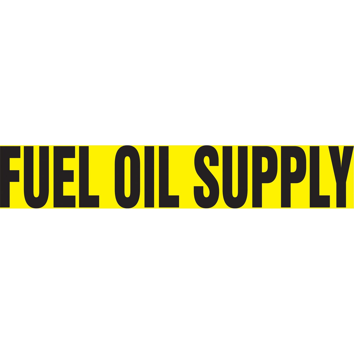 Snap Tite™ "Fuel Oil Supply" Pipe Marker, Snap-On, 14" H x 12" W, Black on Yellow