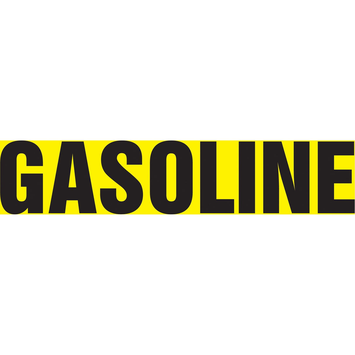 Snap Tite™ "Gasoline" Pipe Marker, Snap-On, 9" H x 8" W, Black on Yellow