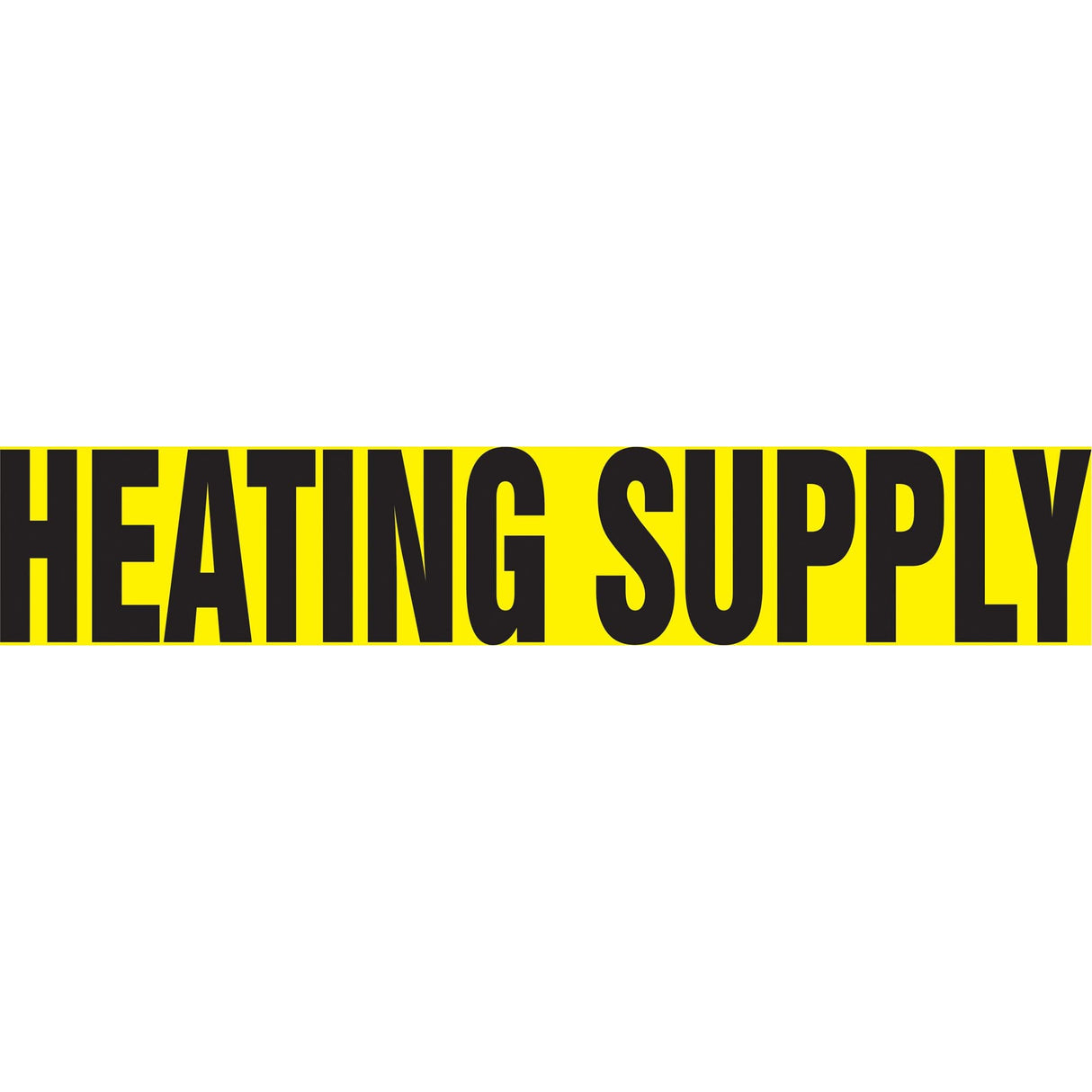 Snap Tite™ "Heating Supply" Pipe Marker, Snap-On, 9" H x 8" W, Black on Yellow
