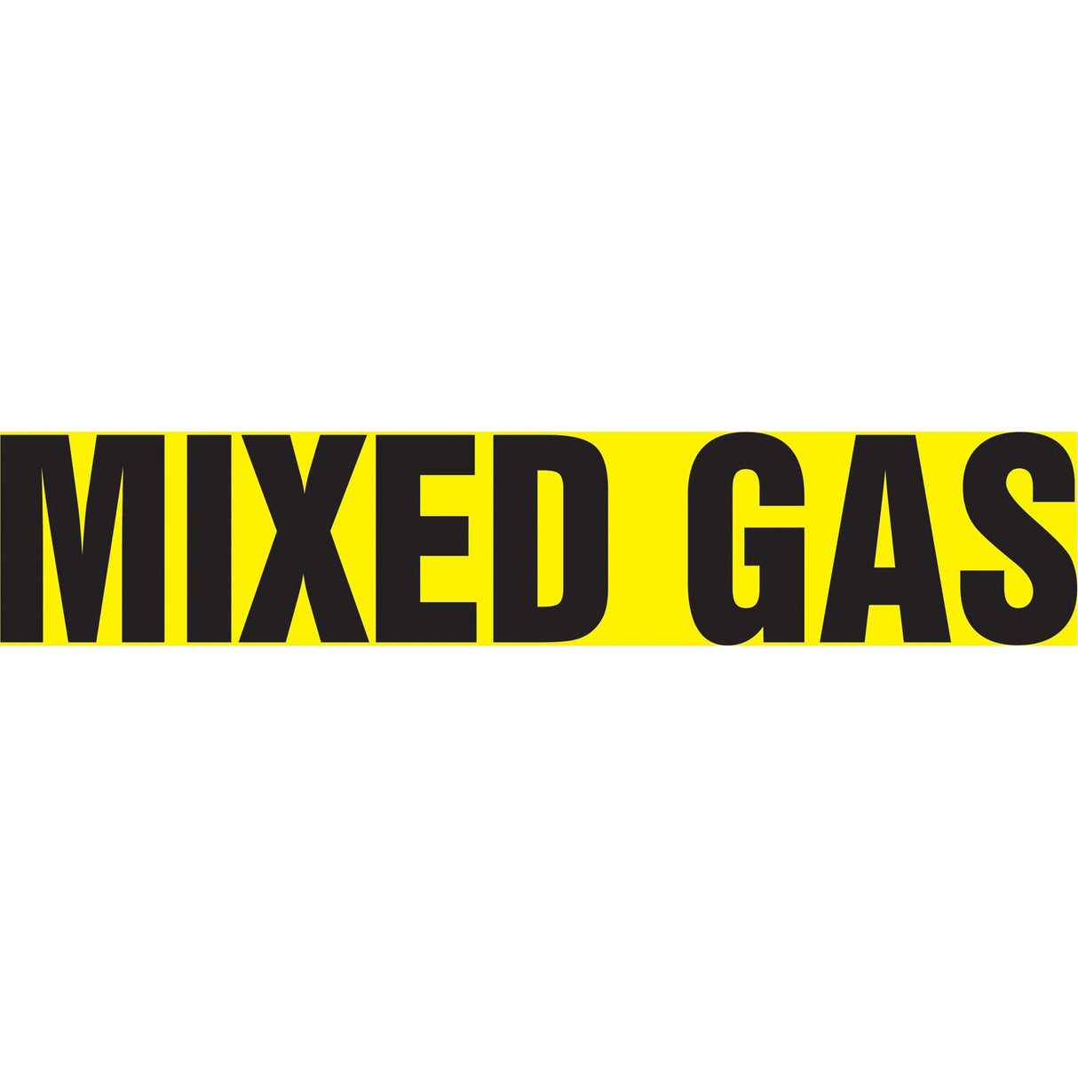 Snap Tite™ "Mixed Gas" Pipe Marker, Snap-On, 9" H x 8" W, Black on Yellow