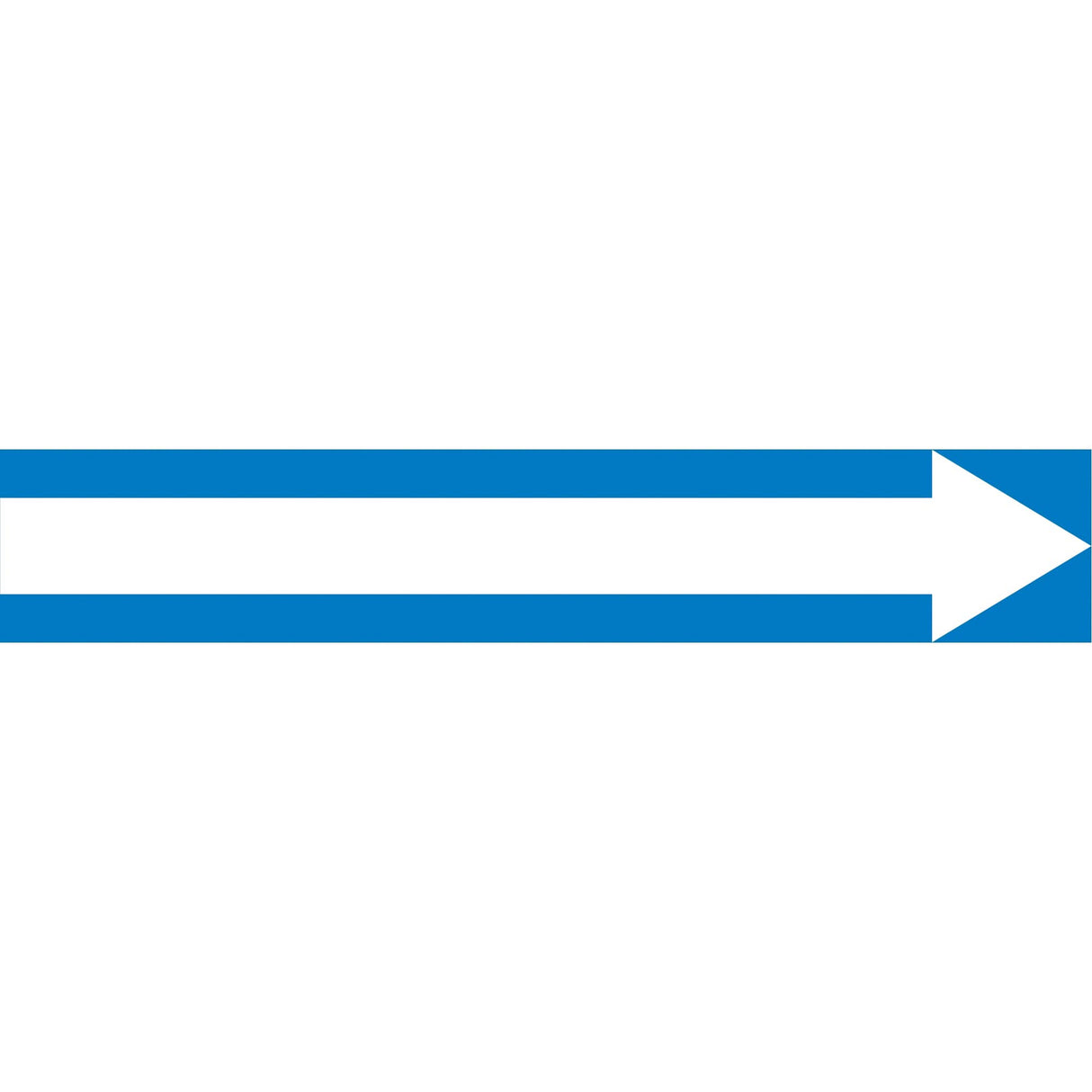 Arrow Pipe Markers, Self-Adhesive, 1-1/2" H x 8" W, White on Blue