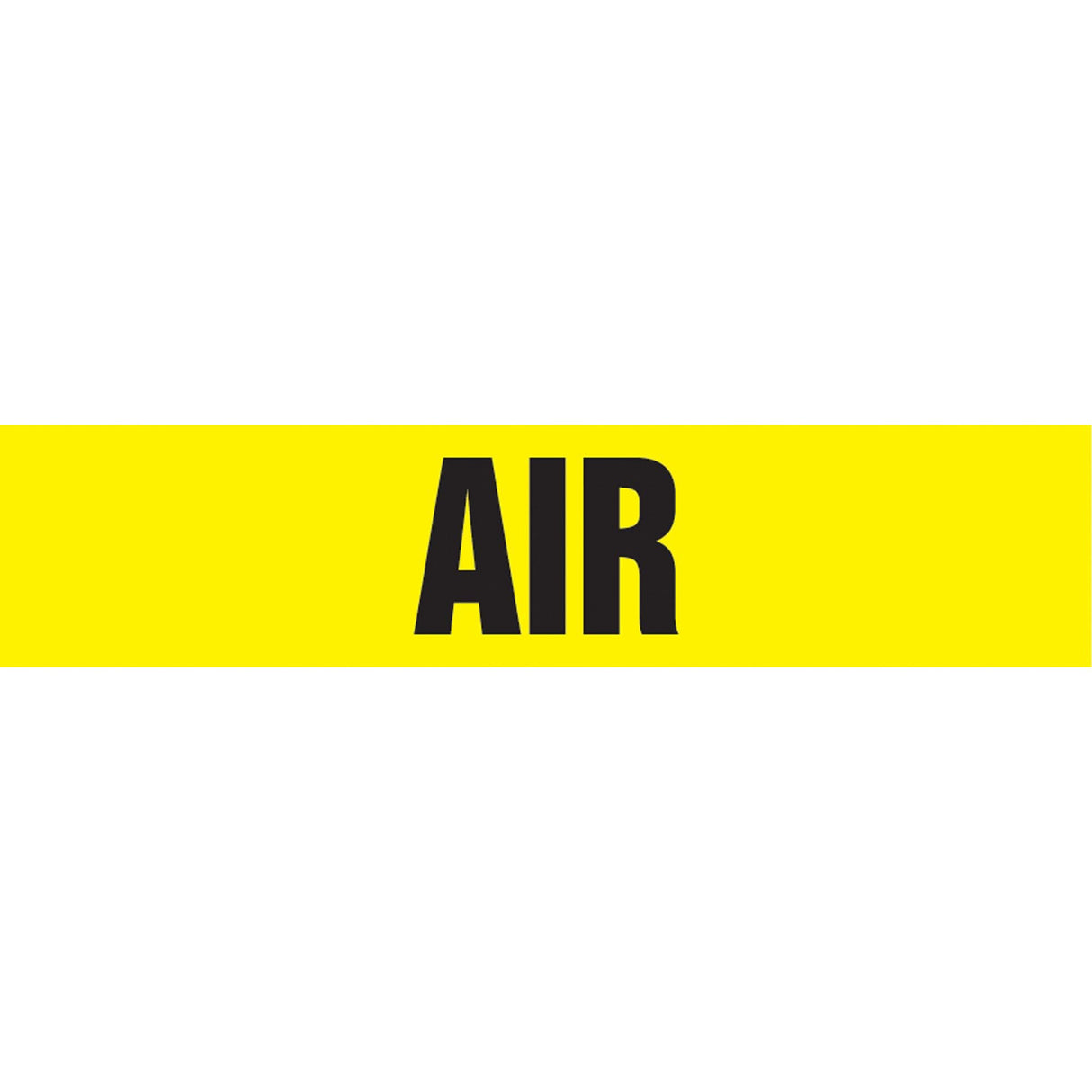 Snap Tite™ "Air" Pipe Marker, Snap-On, 6" H x 8" W, Black on Yellow