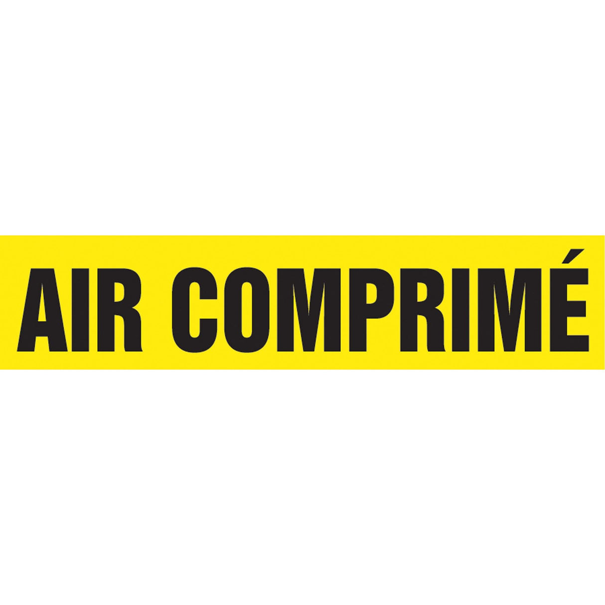 Snap Tite™ "Air Comprimé" Pipe Markers, Snap-On, 9" H x 8" W, Black on Yellow